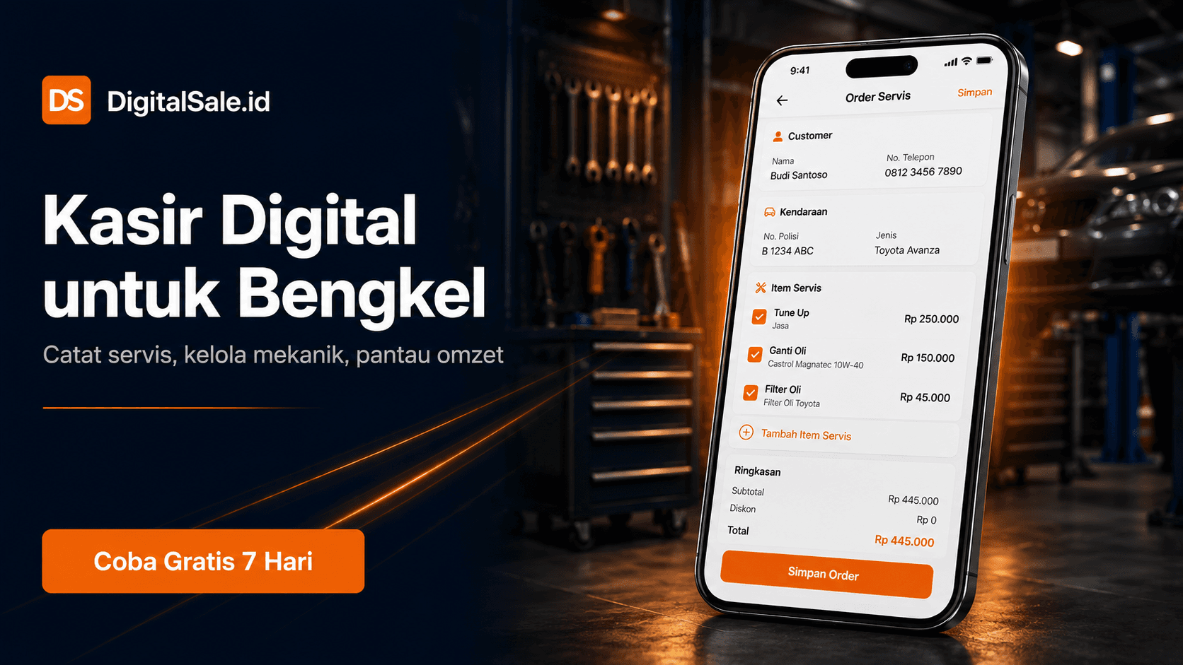 Kasir Digital untuk Bengkel
